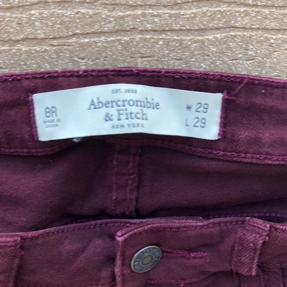 Wine Colored Skinny Jeans - Picture 3 of 4